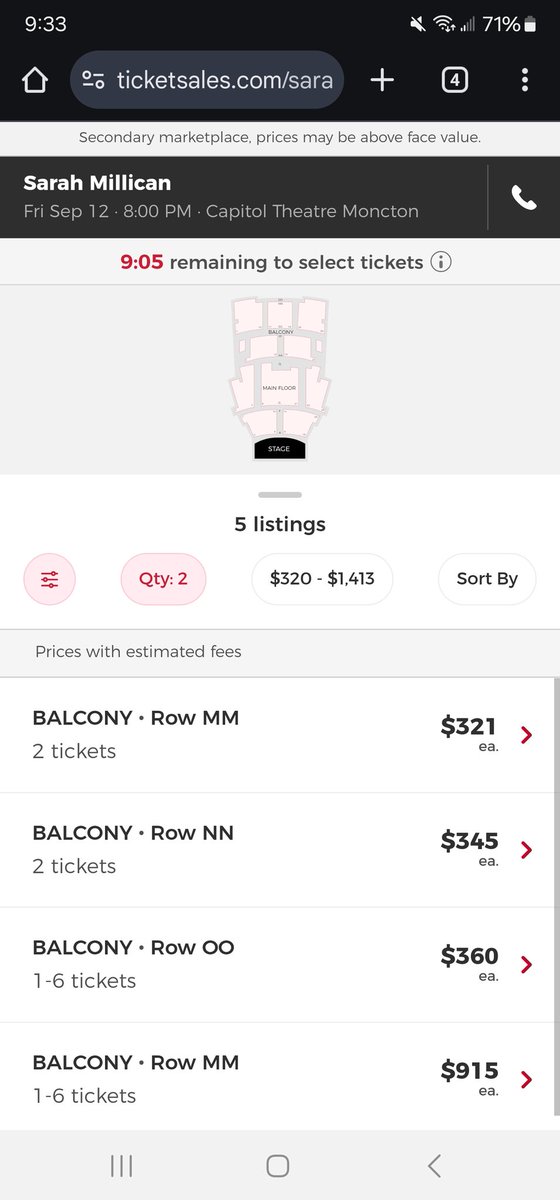 MigMonkey77's tweet image. Got pretty excited that my wife&apos;s fav comedian @SarahMillican75 was coming to Moncton till I saw the prices... 
$320 to sit at the back of the balcony? Maybe wages are higher in Moncton than the rest of the province.. lol