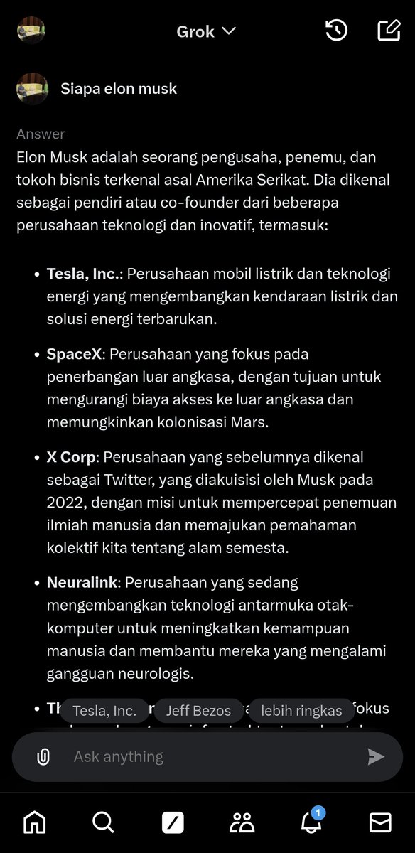 rusfianto's tweet photo. Pertama kali menggunakan #Grok https://t.co/BmLEYWT2Uf