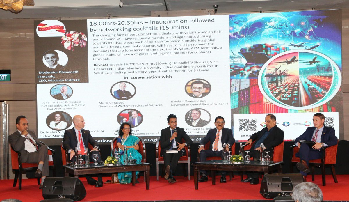 DrSatyanjal's tweet photo. Spoke and had engaging conversations at Colombo International Maritime Conclave (CIMC 2024) along side distinguished panel.
Maritime logistics in IOR region is particularly critical for India & SriLanka and neighbours in the region.
@dhananath #IOR #CIMC https://t.co/3cY9eUwChb