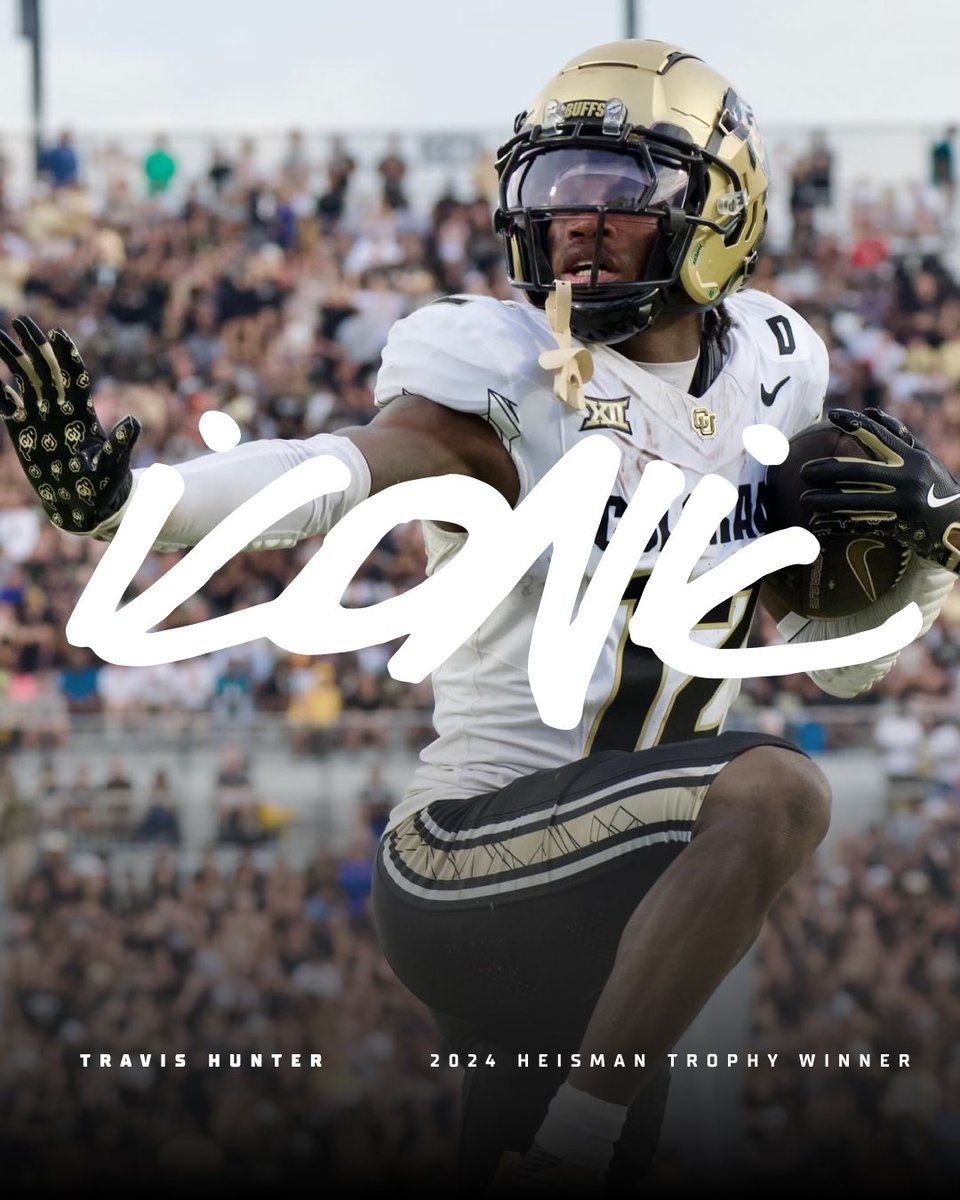 schuttsports's tweet image. Congrats to Travis Hunter on taking home the 2024 Heisman Trophy.