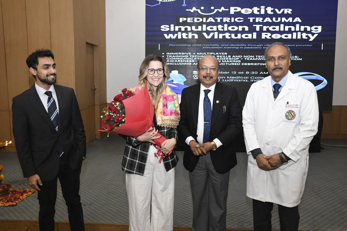 Ayla Gerk (@ayla_gerk) on Twitter photo Honored to contribute to India’s 1st
#VR ped’s #trauma training at <a href="/CMCLudhiana/">Christian Medical College & Hospital Ludhiana</a> 🚀🦾🚼
Thank you <a href="/ShreenikKundu/">Shreenik Kundu</a> for trusting me to help on this impactful project, the JML Fellowship, <a href="/CommiSurLab/">Beardmore-CommiSur Lab</a> & the incredible CMC team for driving change in #GlobalSurgery 🩺🌎
📍🇮🇳 Honored to contribute to India’s 1st
#VR ped’s #trauma training at <a href="/CMCLudhiana/">Christian Medical College & Hospital Ludhiana</a> 🚀🦾🚼
Thank you <a href="/ShreenikKundu/">Shreenik Kundu</a> for trusting me to help on this impactful project, the JML Fellowship, <a href="/CommiSurLab/">Beardmore-CommiSur Lab</a> & the incredible CMC team for driving change in #GlobalSurgery 🩺🌎
📍🇮🇳