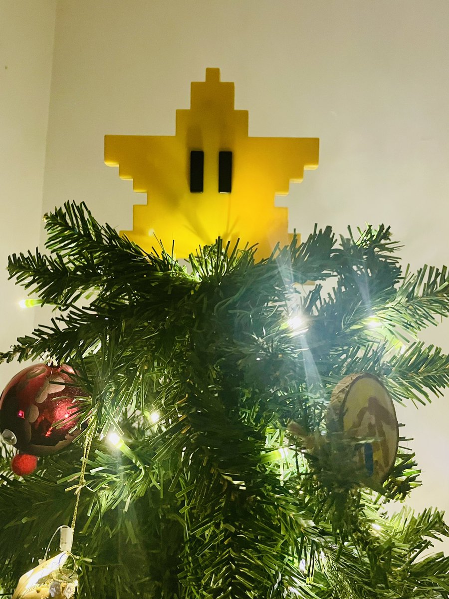 We got a new tree topper this year. #SuperMario #star #Christmas2024