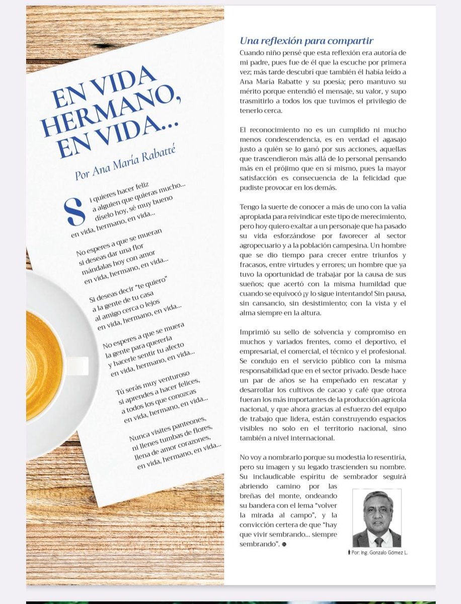 Revista La Verdad
En Vida Hermano en Vida
Una reflexión para compartir.
Por Ing
Gonzalo Gómez L
<a href="/EmmaV_R/">Emma Villavicencio Ruilova💙</a> <a href="/abdalabucaram/">Abdala Bucaram Ortiz</a> <a href="/AntonioGarciaEC/">Antonio García Reyes</a> <a href="/AntonioUbilla1/">Antonio Ubilla</a> <a href="/AProductivos/">Actores Productivos</a> <a href="/cchiribogar/">Ab Carlos Chiriboga Romo</a> <a href="/DiegoArcos14/">𝒟𝑖𝑒𝑔𝑜 𝒜𝑟𝑐𝑜𝑠 𝒮𝑎𝑎𝑣𝑒𝑑𝑟𝑎</a> <a href="/faustoperezv/">Fausto Perez V</a> <a href="/kerlyfl/">Kerly</a> <a href="/LucioGutierrez3/">Lucio Gutiérrez</a> <a href="/omarmaluk/">Omar MaLuk SaLem🐐</a> <a href="/PABLOJIJON/">PEDRO PABLO JIJÓN</a> <a href="/juca69ec/">Juan Carlos Mestanza</a> <a href="/PichiCastroD/">Dr. Guillermo Castro Dáger</a>