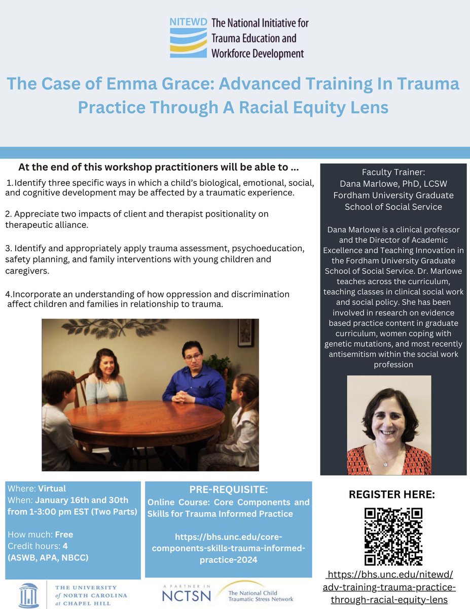 #ASWB #APA #NBCC #CE UNC #NITEWD #NCTSN #SAMSHA