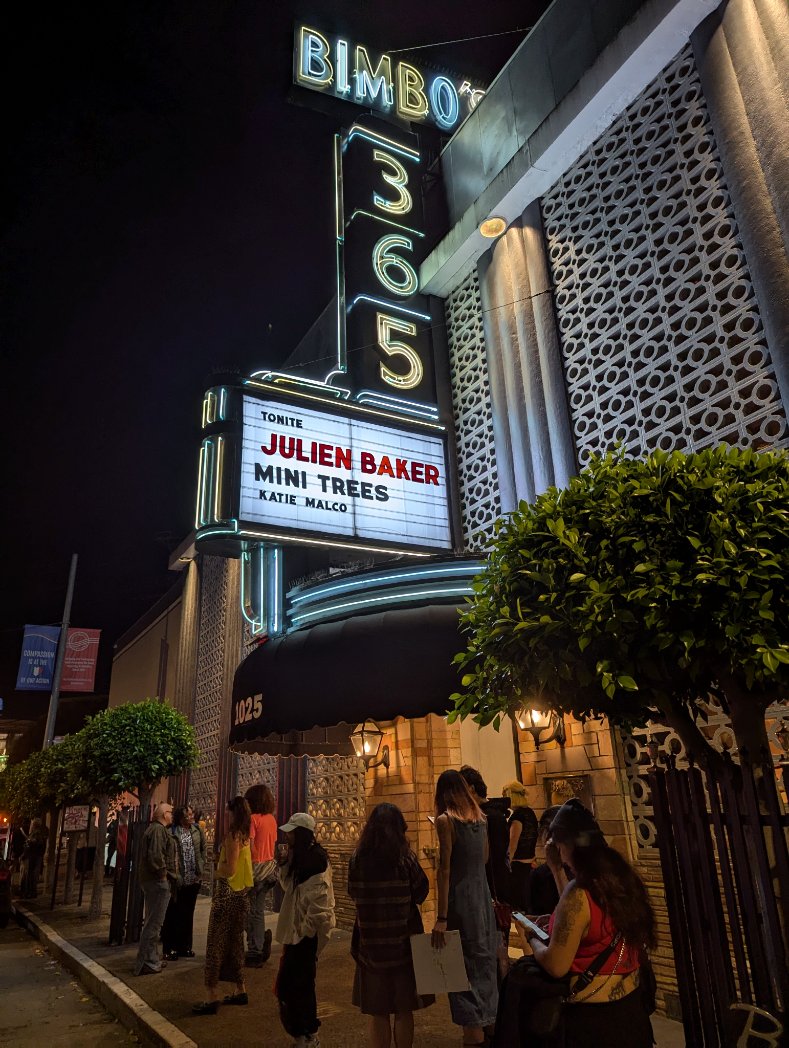 3 nights with Julien Baker at Bimbos in San Francisco Oct, 2024. Bucket list crushed. Peace out.