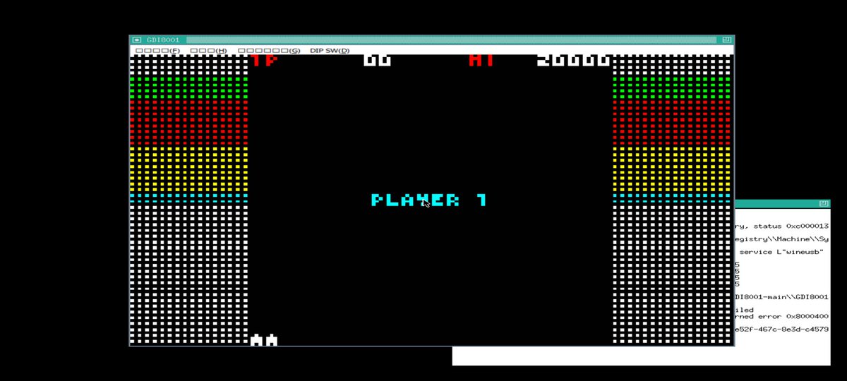 hiroki7v11's tweet photo. The game you've made and named N-N-GA works on GDI8001 PC-8001 emulator which I made on AArch64 wine and Gocaine-xtajit usermode x86 emulator for the Wine built for AArch64 systems!
#PC80 #PC8001 #Emulator #Emulation #RetroGaming #Retro #8Bit #Z80 #Wine #AArch64 https://t.co/0UPgVGn1Jw
