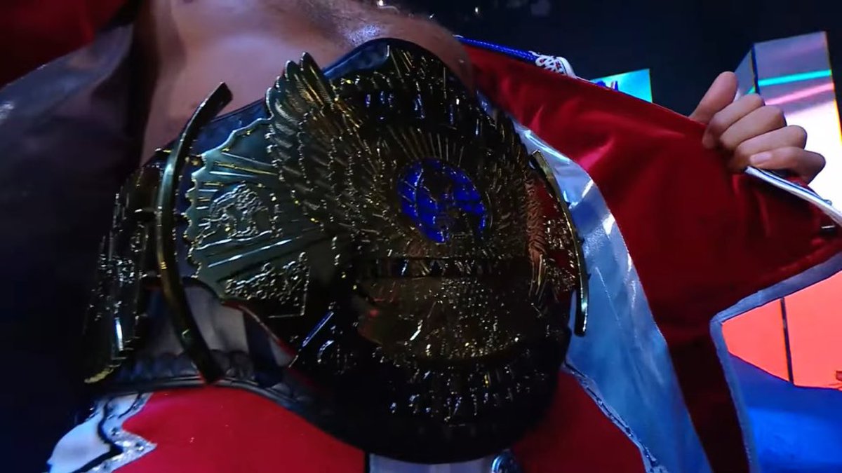 Fightful's tweet photo. CODY RHODES WITH THE WINGED EAGLE!!!

#SNME https://t.co/HR1c8KDG84