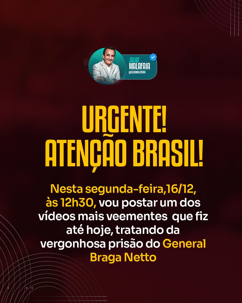 PastorMalafaia's tweet image. URGENTE! ATENÇÃO BRASIL!