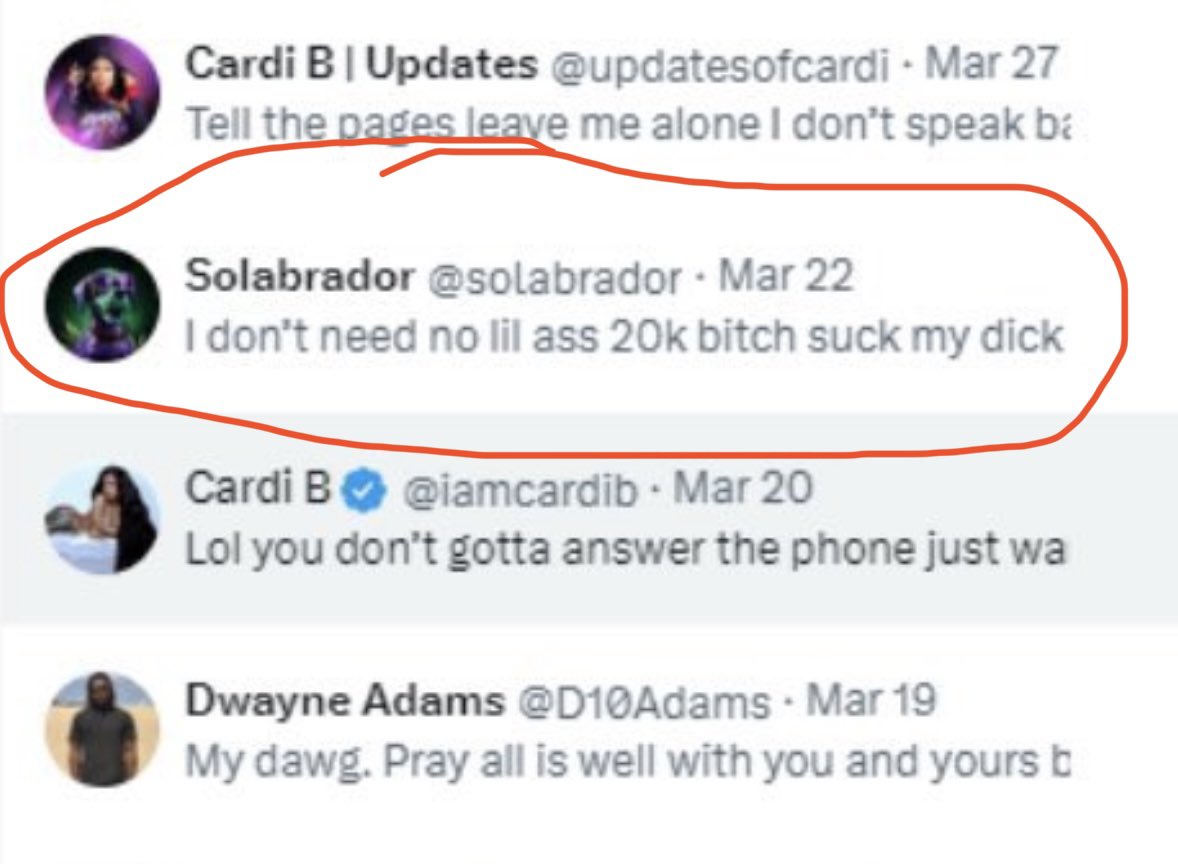 comet (@cometcalls) on Twitter photo Dead solana token <a href="/solabrador/">Solabrador</a> offered Offset $20k for promotion and he told them off ๐๐ Dead solana token <a href="/solabrador/">Solabrador</a> offered Offset $20k for promotion and he told them off ๐๐