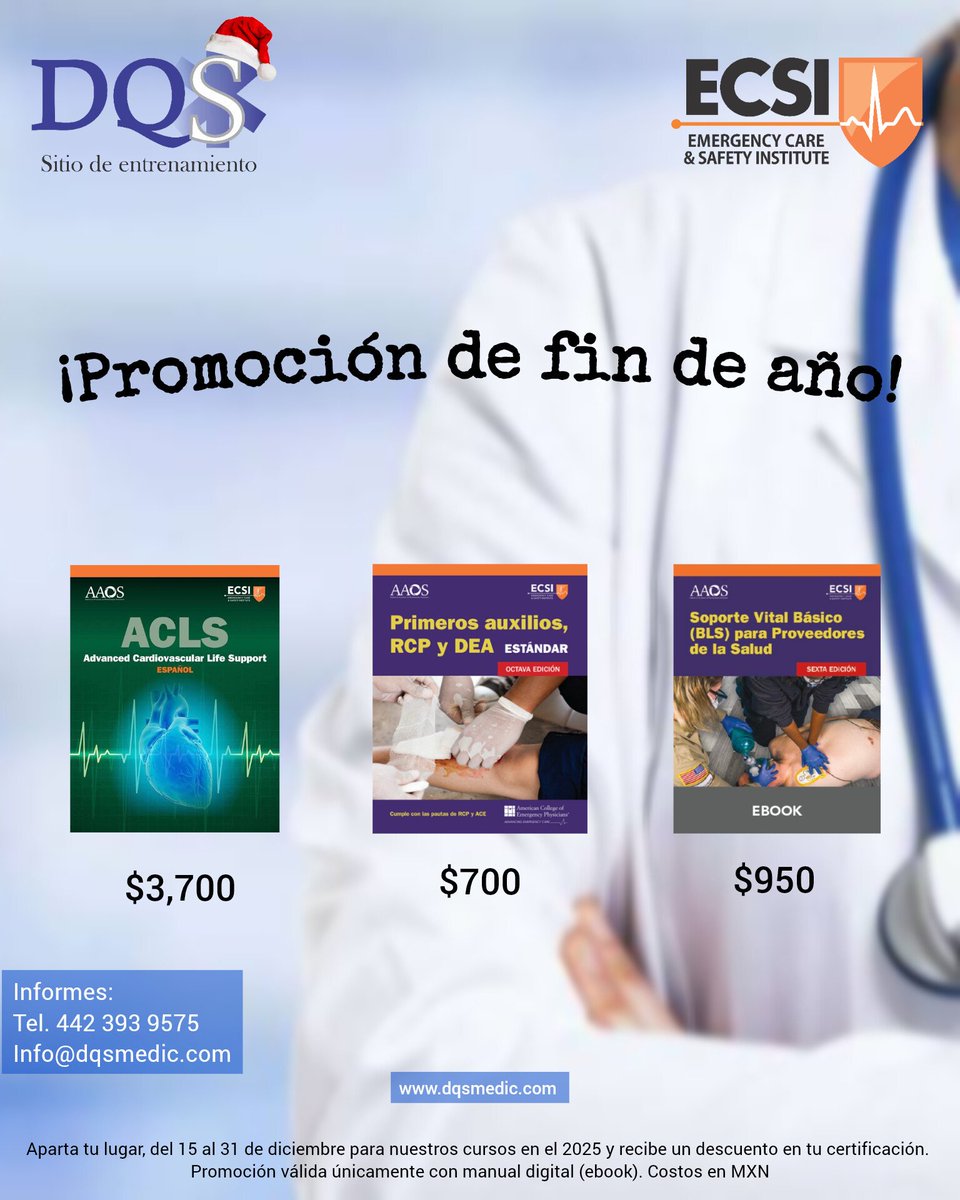 DanielFdezAl's tweet photo. #ENARM

Certificaciones BLS y ACLS 2025

#BLS 25 de enero
#ACLS 1 y 2 Febrero

Entrega de certificados el mismo día. https://t.co/9CS9JH9ndV