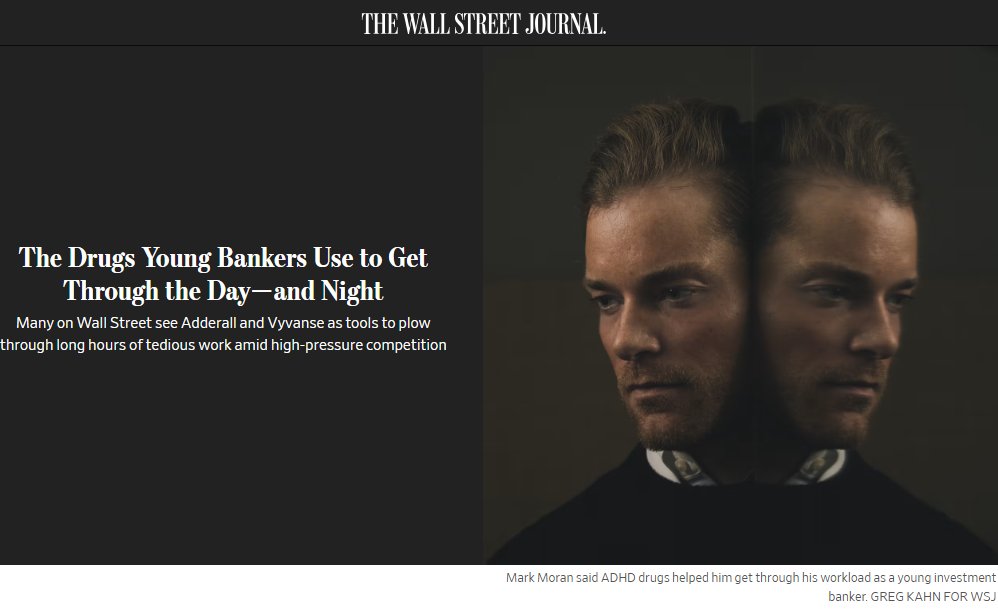 Omar (🏌️‍♂️,⛳️) on X: "OO #191: This WSJ piece (ft. @itsmarkmoran) does a  pretty good job highlighting how common focus-enhancing drugs have become  in banking. But it stops short of digging into