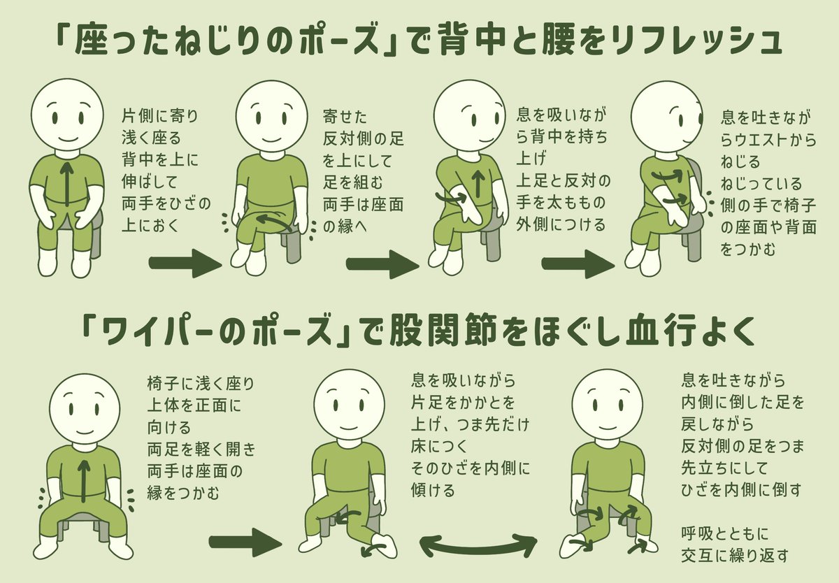 クリスマスまで、仕事がピークな人🙋‍♀️。煮詰まったら、椅子ヨガしてリフレッシュしよう。何度もいうけど、リフレッシュこと生産性上がります。煮詰まったものから一旦離れると戻ってきたときは幾分取り組みやすくなる。何度も言うよ！気分転換は大事！
