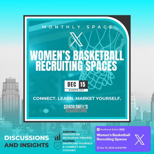 Antonio Snell (@coachsnell25) on Twitter photo Join us tomorrow night at 8pm EST for this amazing opportunity to connect and hear from great coaches and marketing professionals! This is your chance to connect and learn more about how you can make it to the next level! <a href="/Southeastselect/">Southeast Select</a> Join us tomorrow night at 8pm EST for this amazing opportunity to connect and hear from great coaches and marketing professionals! This is your chance to connect and learn more about how you can make it to the next level! <a href="/Southeastselect/">Southeast Select</a>