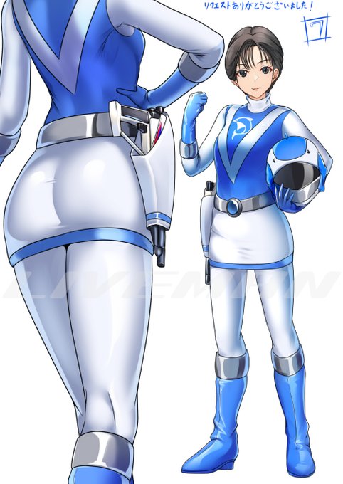 Skebにてご依頼いただきました一枚です。
超獣戦隊ライブマンのブルードルフィンを描かせていただきました! 