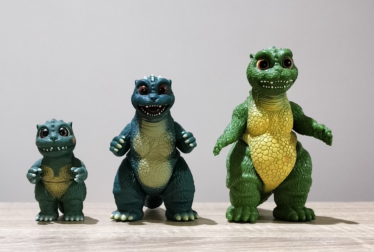 GoodGuy73405236's tweet photo. ムービーモンスターシリーズ
リトルゴジラ

新旧比較とゴジばん、スペースゴジラ、ゴジラ1994(モゲゴジ)
を並べてみた。

#ムビモン
#ゴジラ https://t.co/JOHfibFWr4