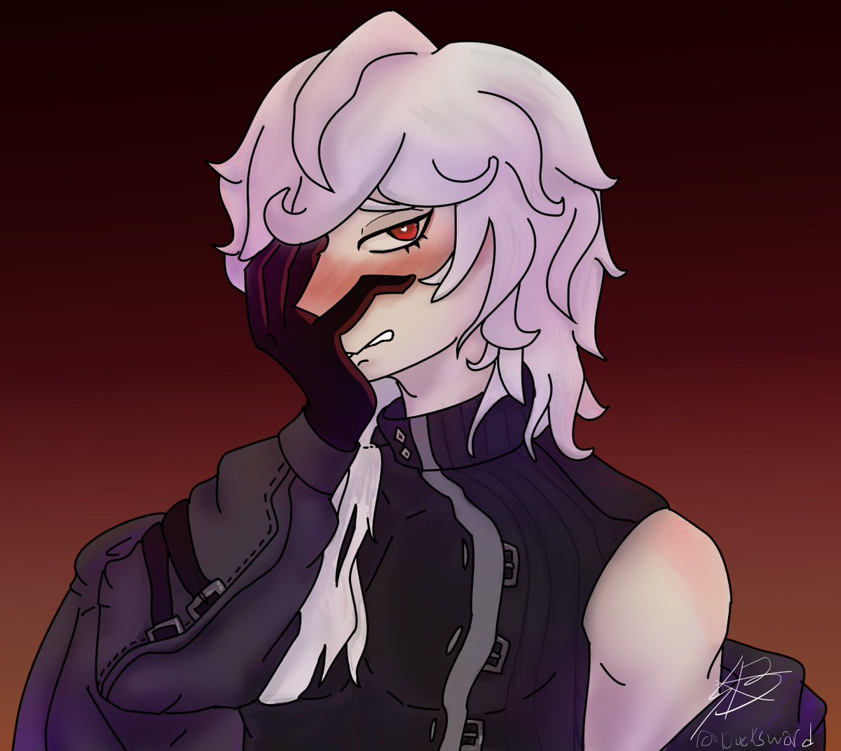 DucksWard's tweet photo. That's it, I finally drew the babygirl! and I'd like to think he would love and hate me for it 💙also that new dlc be 🔥
@TwoHalfStudios 
#art #animeboy #artgallery #digitalart #drawing #artist #ADatewithDeath #babygirl #grimmy #grimreaper #blush 
🚨Do not repost without credit🚨 https://t.co/ZLM7X727wM