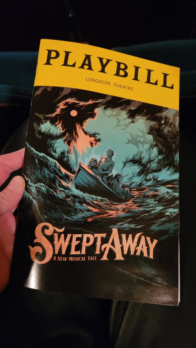 ellen_adair's tweet photo. You have two more weeks to see SWEPT AWAY on Broadway after its extension. You do NOT want to miss this one. Be forewarned it is dark -- but it's also a beautiful story that spears the heart of life's main quandary. The music is fantastic, the cast electric. Through 12/29! GO! https://t.co/8hZHOxvhRQ