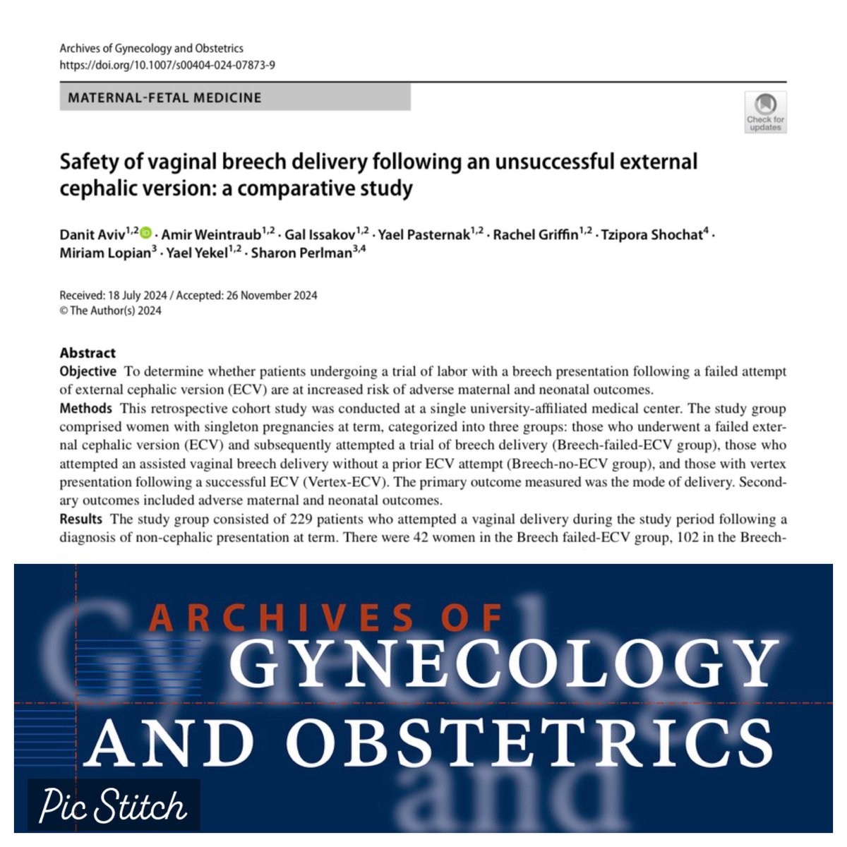 Archives of Gynecology and Obstetrics tweet media