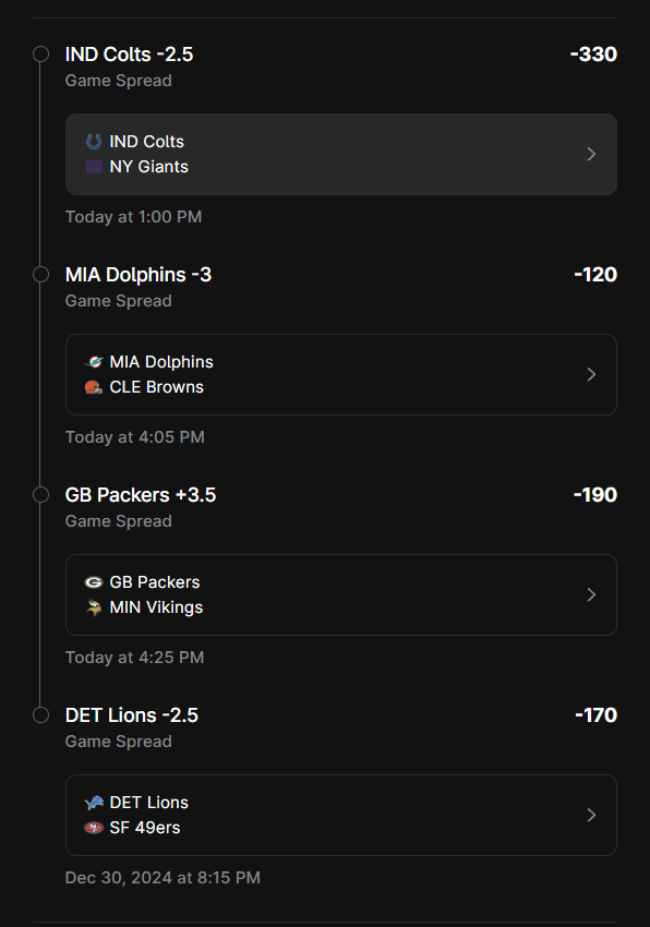 SpartanPicks_'s tweet photo. 🚨NFL Slate🚨
🏈Colts -2.5
🏈Dolphins -3
🏈Packers +3.5
🏈Lions -2.5

(Take what you like.)

#Packers  #colts #NBA #Fanduel #props #locks #Parlay #SportsBettingX #Goff #Dolphins #PrizePicks #nfl #nflbets #PrizePicksNFL  #Lions https://t.co/2S5hBTH9X0