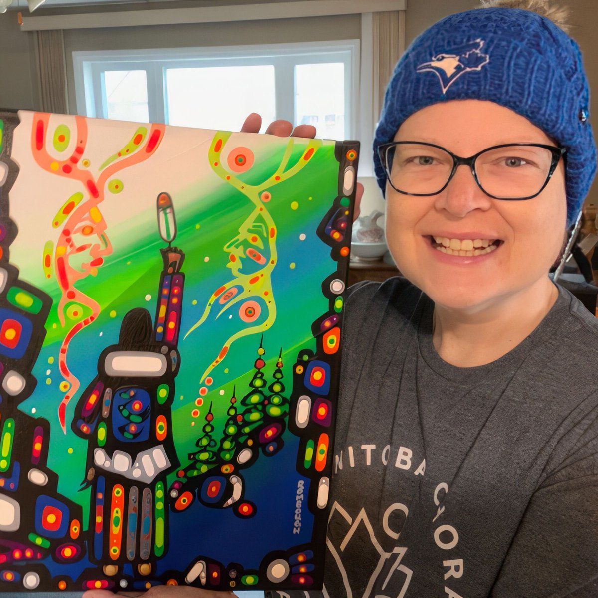 canadian_choir's tweet photo. The incredible album artwork for Where Waters Meet was created especially for the CCC by Chipewyan artist John Rombough. 🎨🖌️

When our singers and board members saw the finished piece, several were compelled to commission paintings of their own! Here are just a few of them… ✨ https://t.co/AU5h5oEty6