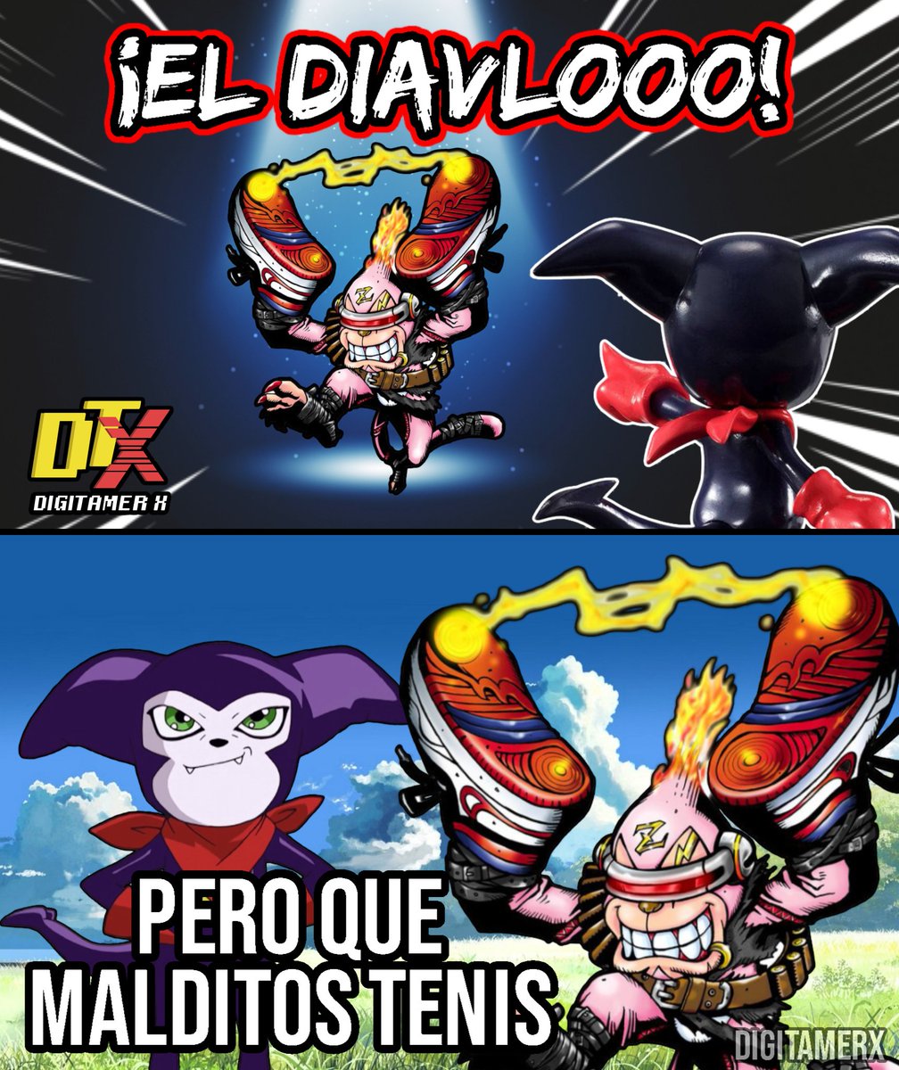 DigitamerX's tweet image. 🔵 Son duro ese se llaman gusi 🗣

Poco se habla de #Targetmon! Pero es un #Digimon marioneta que puede fijar objetivos con gran precisión sin fallar. Además realiza ataques humillantes usando los tenis que parece haberse puesto por error en ambas manos.
#DigimonCardGame