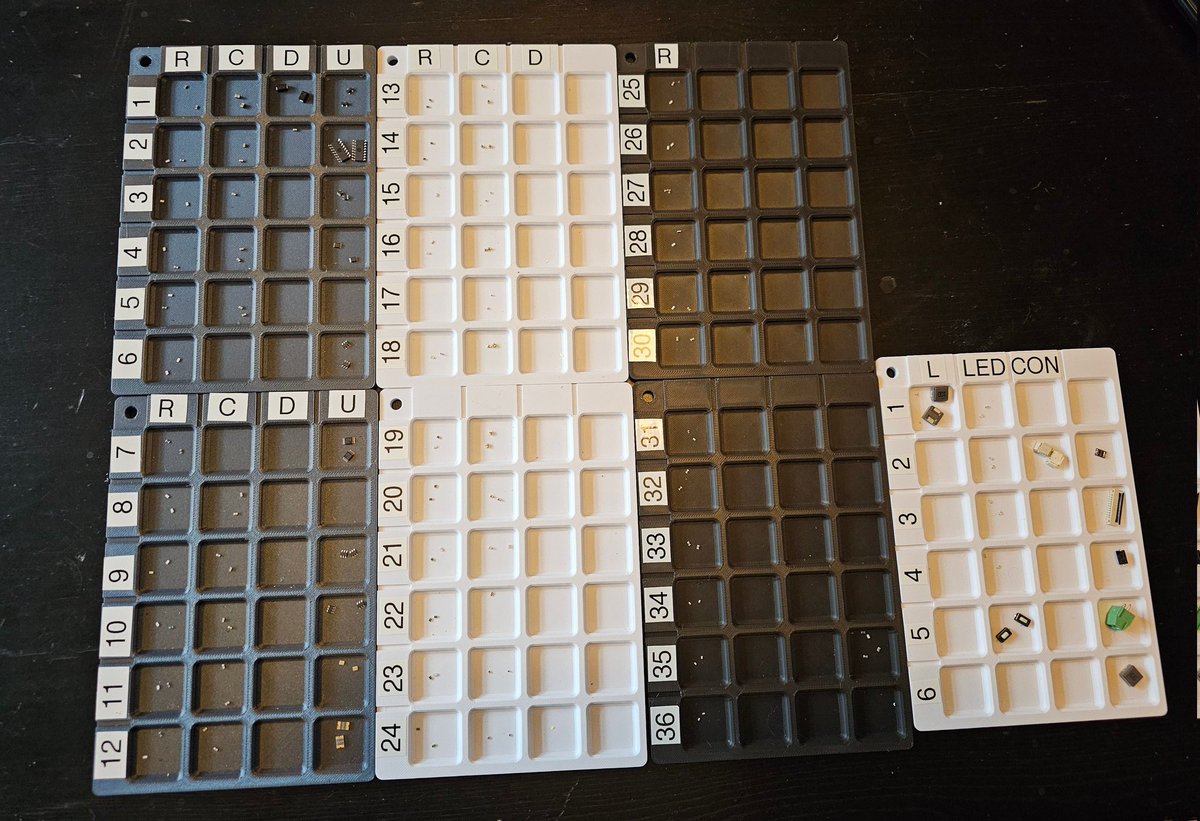 Fox_Pick's tweet photo. Always building always updating. These are components for 2 boards and as u can tell, most are too tiny to even see. #FoxTech #BadgeLife https://t.co/86C8OyA7q2