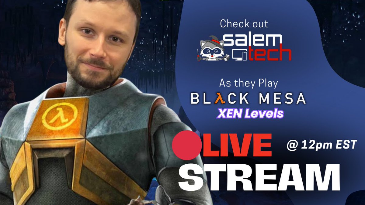Day 2 of XEN:

Tune into see Andy, aka "The Greatest Technician That's Ever Lived", finish out the playthrough of Black Mesa 🔴LIVE on Stream!

Watch it live here: youtube.com/live/bGZ8BlGSV…