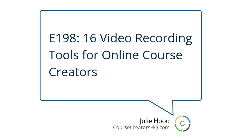 juliehood's tweet image. For all my podcasting friends, which tool do you use for recording your interviews? Zoom, Squadcast, Riverside? Or something else?

More here 👉 CourseCreatorsHQ.com/198

#VideoTools #CourseCreatorsHQ #OnlineCourses