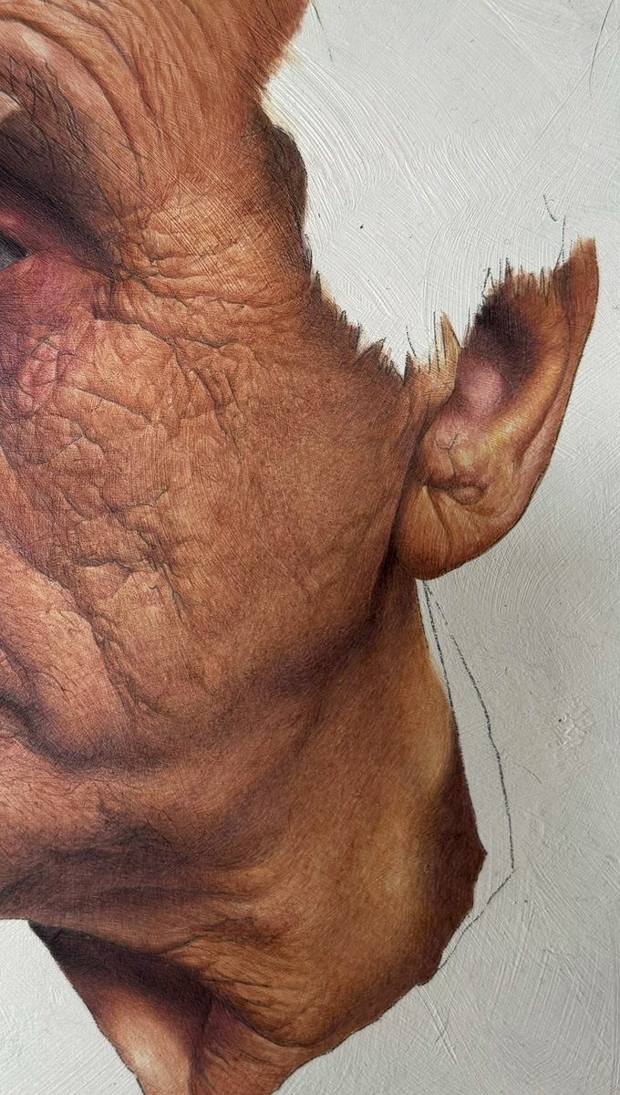 Detail (acrylic on wood) #portraits #painting #face #acrylicpainting