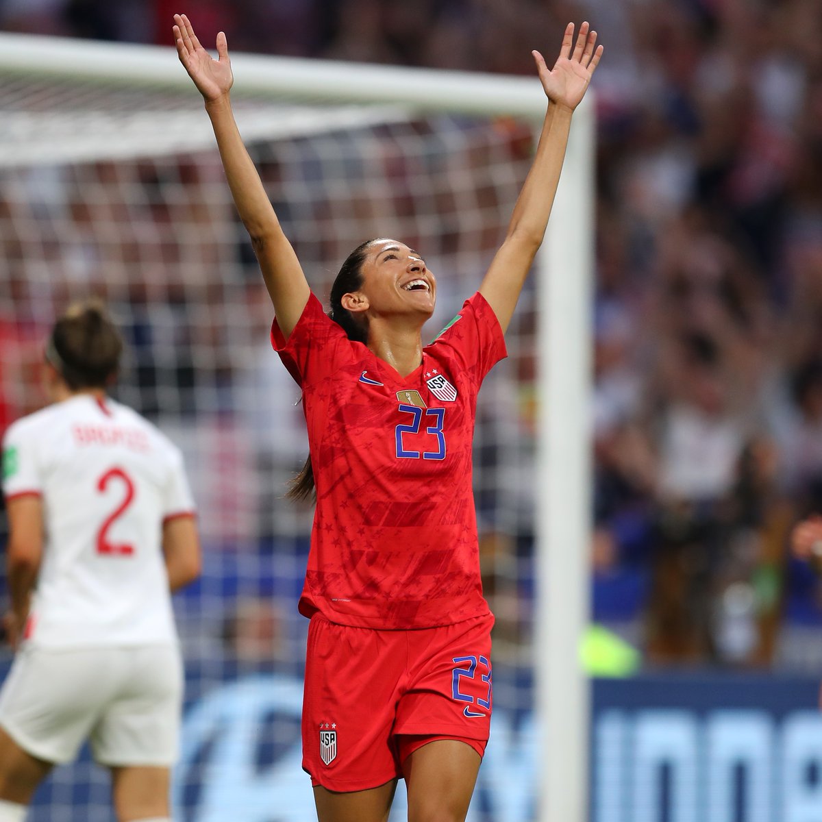 USWNT's tweet photo. Happy birthday, @christenpress 🥳 https://t.co/CAc66StWll