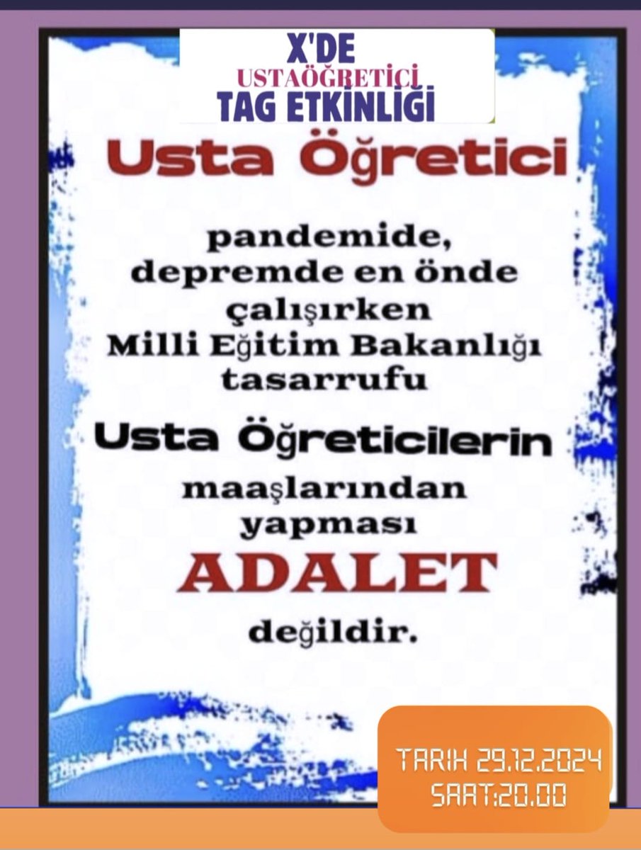 nurdagül gençoğlu (@nurgulgencoglu6) on Twitter photo #UstalarMüjdeBekliyor
USTAÖĞRETİCİ
<a href="/RTErdogan/">Recep Tayyip Erdoğan</a>
<a href="/EmineErdogan/">Emine Erdoğan</a>
<a href="/dbdevletbahceli/">Devlet Bahçeli</a>
<a href="/MHP_Bilgi/">MHP</a>
<a href="/Akparti/">AK Parti</a>
<a href="/csgbakanligi/">T.C. Çalışma ve Sosyal Güvenlik Bakanlığı</a>
<a href="/HMBakanligi/">T.C. Hazine ve Maliye Bakanlığı</a>
<a href="/Yusuf__Tekin/">Yusuf Tekin</a>
<a href="/tcmeb/">Millî Eğitim Bakanlığı</a>
<a href="/TBMMresmi/">TBMM</a>
<a href="/TBMMGenelKurulu/">TBMM Genel Kurulu</a>
<a href="/CelileErenOKTEN/">Celile Eren ÖKTEN</a>
<a href="/cengizmete/">Cengiz Mete</a>
Usta öğreticiler için ADALET👏👏 #UstalarMüjdeBekliyor
USTAÖĞRETİCİ
<a href="/RTErdogan/">Recep Tayyip Erdoğan</a>
<a href="/EmineErdogan/">Emine Erdoğan</a>
<a href="/dbdevletbahceli/">Devlet Bahçeli</a>
<a href="/MHP_Bilgi/">MHP</a>
<a href="/Akparti/">AK Parti</a>
<a href="/csgbakanligi/">T.C. Çalışma ve Sosyal Güvenlik Bakanlığı</a>
<a href="/HMBakanligi/">T.C. Hazine ve Maliye Bakanlığı</a>
<a href="/Yusuf__Tekin/">Yusuf Tekin</a>
<a href="/tcmeb/">Millî Eğitim Bakanlığı</a>
<a href="/TBMMresmi/">TBMM</a>
<a href="/TBMMGenelKurulu/">TBMM Genel Kurulu</a>
<a href="/CelileErenOKTEN/">Celile Eren ÖKTEN</a>
<a href="/cengizmete/">Cengiz Mete</a>
Usta öğreticiler için ADALET👏👏