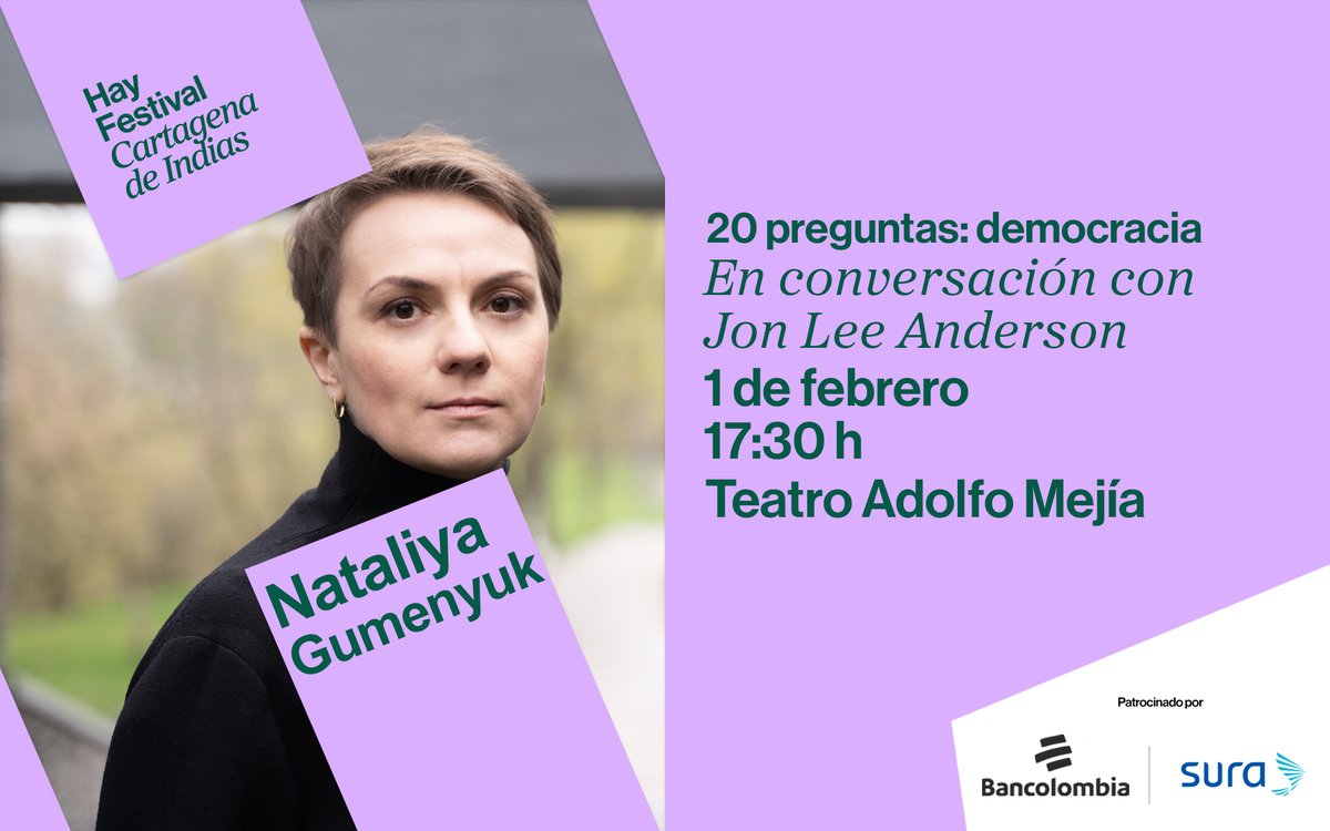 hayfestival_esp's tweet photo. 🌎¿Existen modelos alternativos a la democracia? Resuelve en esta conversación de #HayCartagena25.
@anneapplebaum 🇺🇸, @chancellor_e 🇬🇧, @DCoronell 🇨🇴, @ngumenyuk 🇺🇦 y #SusanNeiman 🇺🇸 reflexionan ante esta y más preguntas alrededor de la democracia.
🎟️Descubre más y reserva boletas en: https://t.co/IVAVRiZdZL @GRUPOSURA @Bancolombia