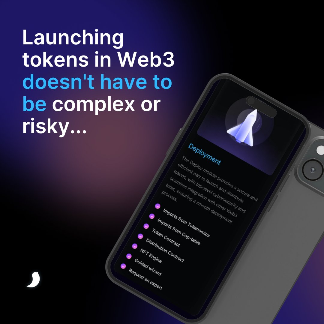 blubird_app's tweet image. The Deploy Module provides a secure and efficient way to launch and distribute tokens, with top-level cybersecurity and seamless integration with other Web3 tools, ensuring a smooth deployment process.
