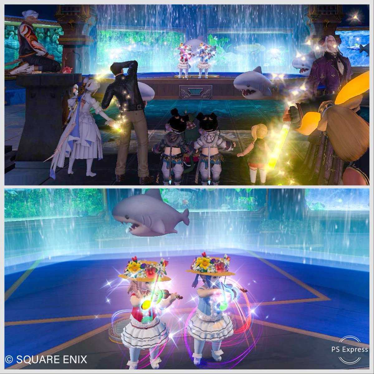 #ルピナス_FF14
12/29 深夜　GaiaDC Fenrir シロガネ1-37
Astynaさんの水族館にてステージをお借りしました🐟
ありがとうございました🌸(*´∨`*)
#水族館Gratis
