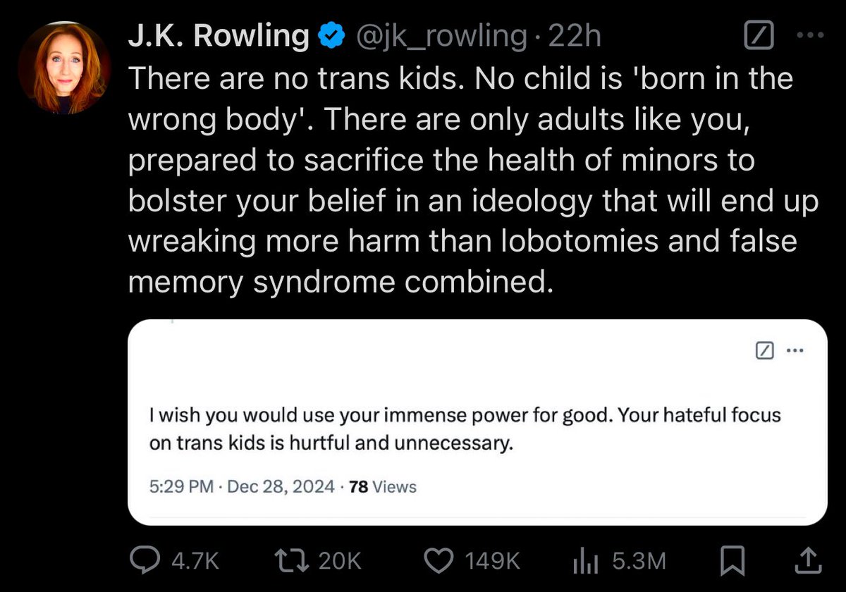 esjesjesj's tweet image. She thinks trans adults were hatched directly from pods