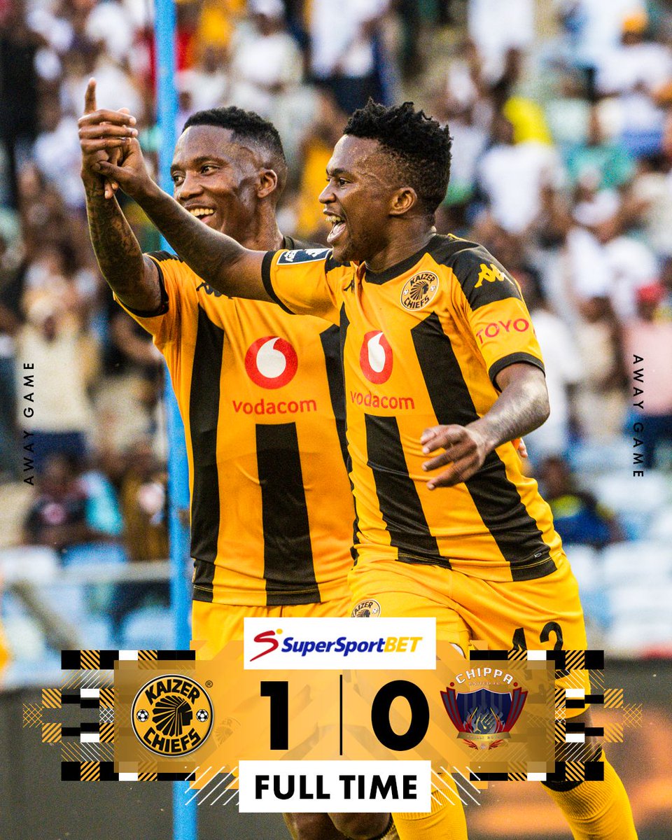 KaizerChiefs's tweet photo. 90 + 5’| #KC 1 : 0 #CU 

Full time score: (Shabalala 45’) Kaizer Chiefs 1 : 0 Chippa United

Betway Man of the Match: Mduduzi Shabalala

#Amakhosi4Life #AlwaysHome #BetwayPrem https://t.co/Yugs6kNtVJ