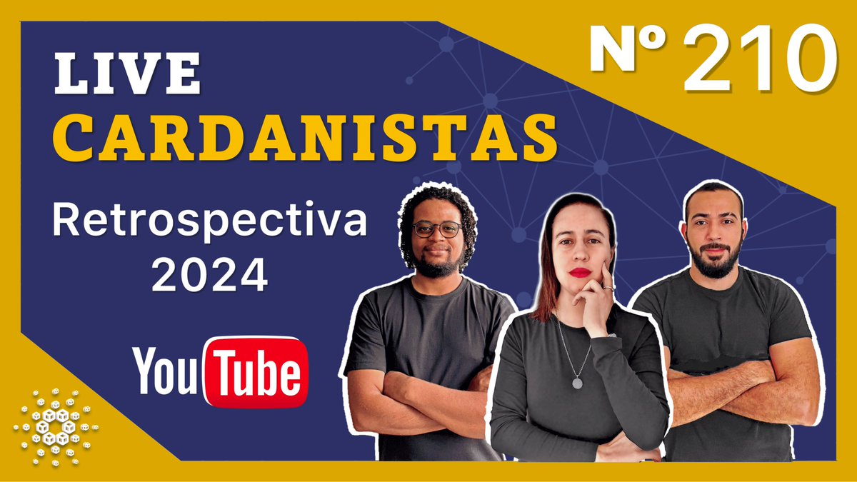 cardanistas's tweet photo. Cardanistas,
Convidamos a todos para nossa live nº 210, com o tema: Retrospectiva 2024 + Novidades do Charles + Perguntas e Respostas.
Domingo, 29/12/2024, às 16h. UTC-3 (Horário Oficial de Brasília).
Aguardamos você!
#PoolCards #Cardanistas #Cardano
https://t.co/MWC7JCTxXp https://t.co/ccAJCXt6qr
