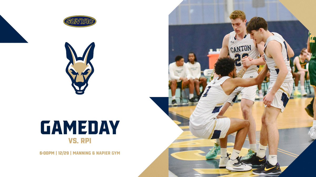 GAMEDAY! (After some technical difficulties) 🦘

The Roos will now take on RPI at 6 PM at St. John Fisher in the Woodcliff Hotel &amp; Spa Classic!

#Brotherhood