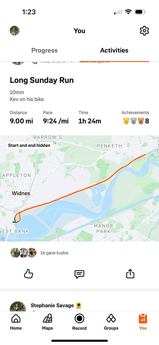 savagesteph82's tweet photo. Kev joined me on his bike today which I think helped. 9 steady miles today. #longrunsunday https://t.co/GPTupdAyJh