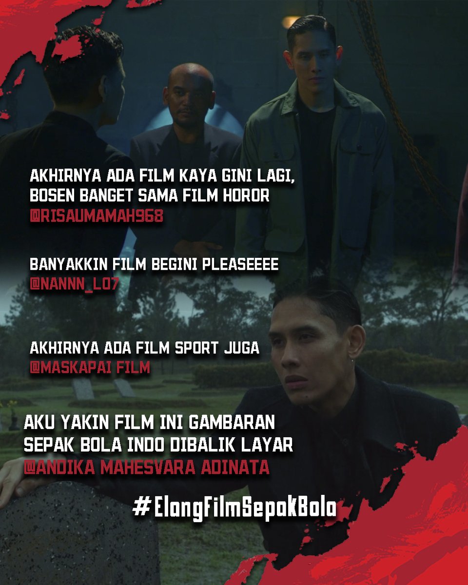 ArjunaMegaFilms's tweet photo. Film Olahraga Pertama yang Mengungkap Belakang Layar Sepakbola Indonesia! Tunggu ELANG di bioskop, 09 Januari 2025!

#Elang #FilmElang #ArjunaMegaFilms #ElangFilmSepakBola #9JanuariDiBioskop https://t.co/sVcWp94Xjp