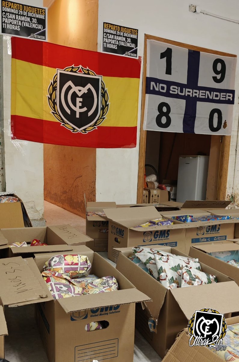 FondoSur_1980's tweet photo. ¡Lo prometido es deuda!
#UltrasSur #SiempreFieles #Paiporta #FuerzaValencia https://t.co/qM9qRxzDca