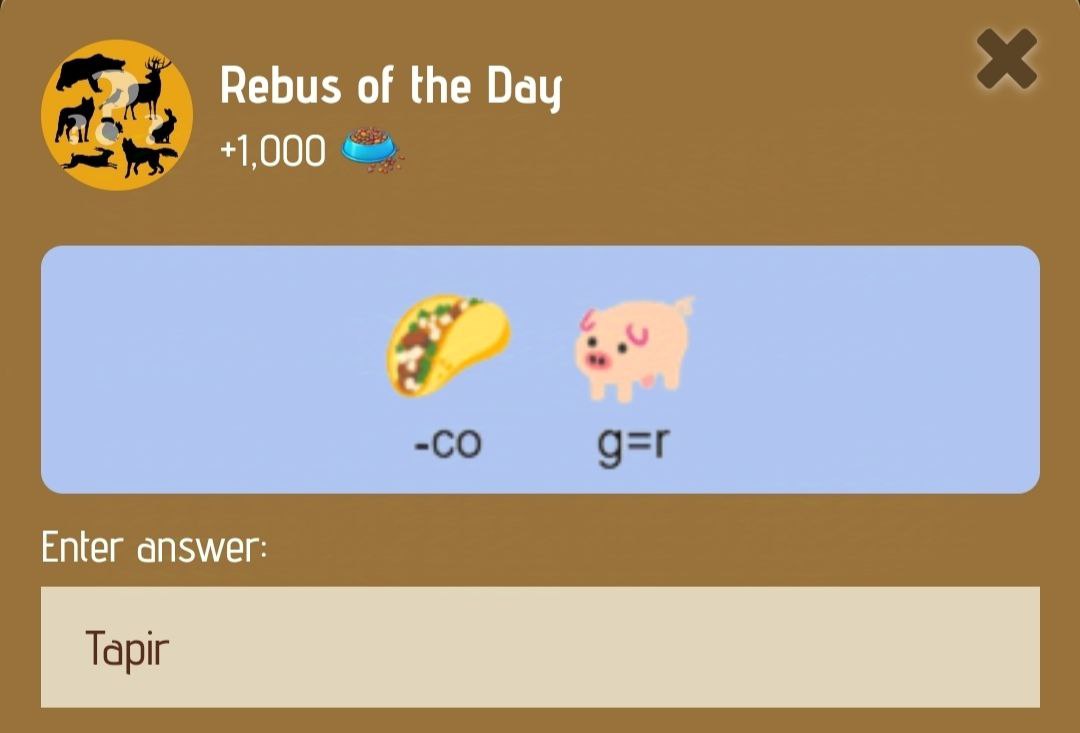 RealRanairfan's tweet image. 🦁 #ZOO Daily Quiz Answer ✓* 

📍 *Riddle Of The Day :-* *Pistol Shrimp*

*📍Rebus Of The Day:- Tapir*

*Mining Ends on 31 January*

#zoomcodes