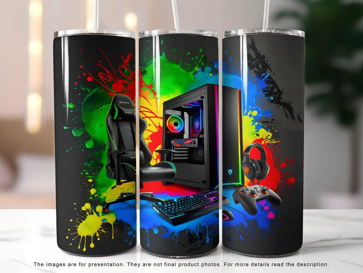 AryDesignTumble's tweet photo. Gaming Gear 20oz Skinny Tumbler Wrap, Vibrant Graffiti PNG, Gaming Chair Headphones Tumbler Gamer Gift https://t.co/4mduLT1yur #neongamingwrap #gamingculture #consolecontrollers #vibrantneoncolors #computergaming #gamingchairart #keyboardgraphic #diytumblergraphic https://t.co/ll6yMVFrSi