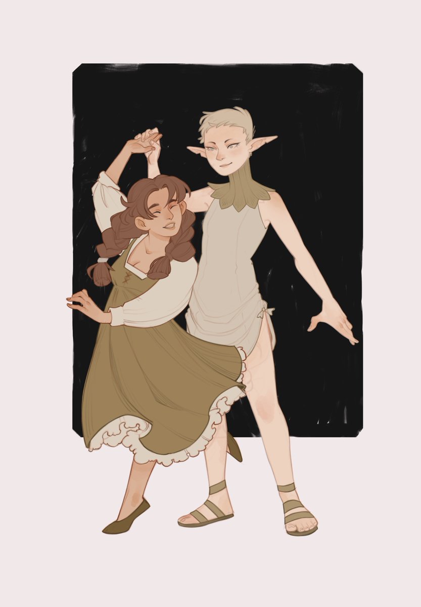 #dungeonmeshi 

the canaries squad (plus one halfling woman Otta has charmed)