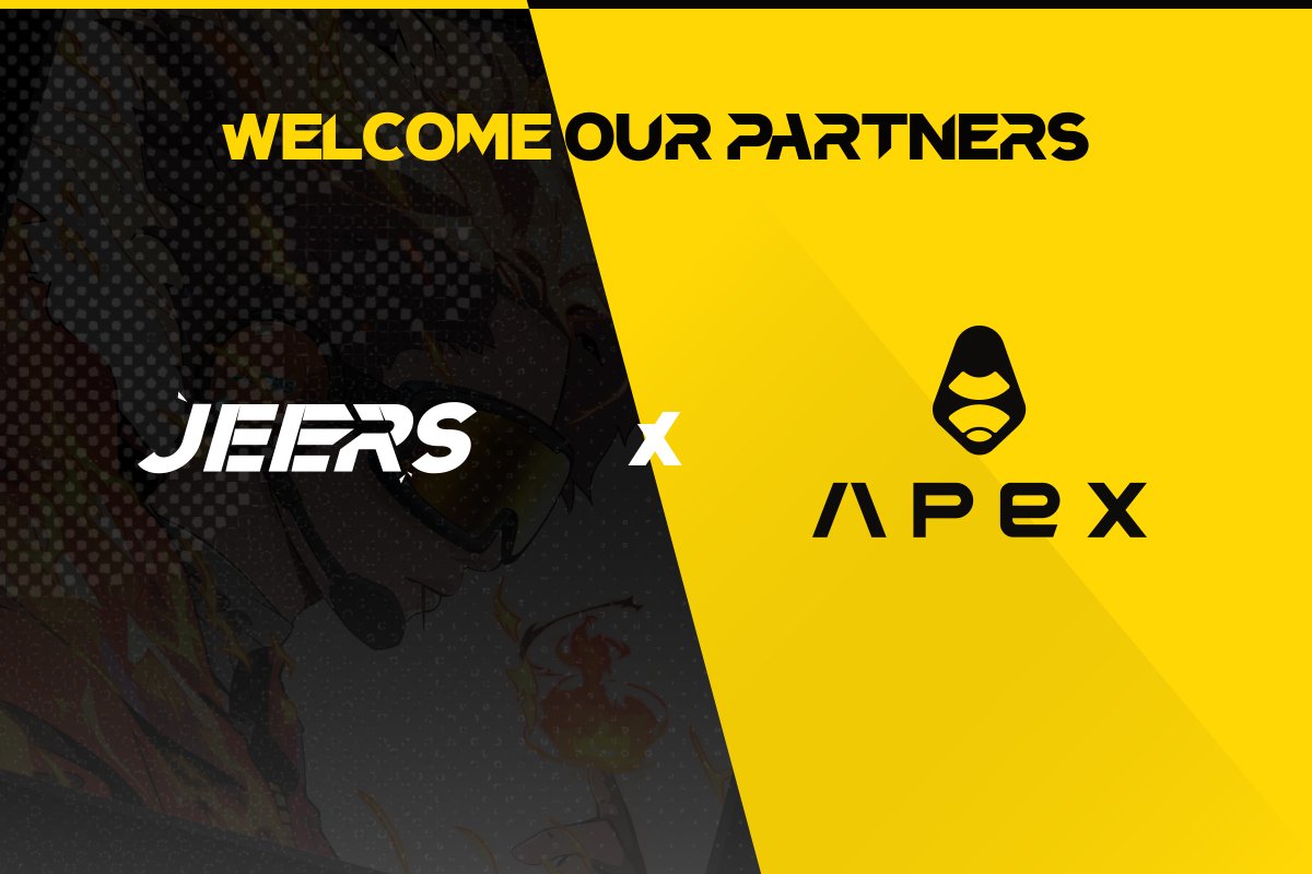 JEERS🦊 (@jeerclub) on Twitter photo Jeers is set to establish a strategic partnership with <a href="/OfficialApeXdex/">ApeX Protocol</a> , driving innovation and growth within the Web3 ecosystem. Jeers is set to establish a strategic partnership with <a href="/OfficialApeXdex/">ApeX Protocol</a> , driving innovation and growth within the Web3 ecosystem.