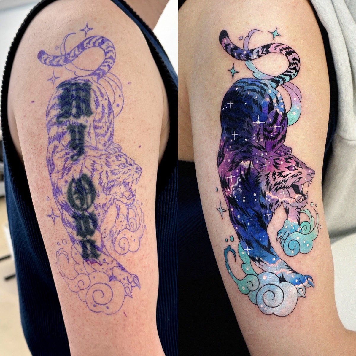 오래된 레터링 커버업🐅
Cover up the old lettering🐅