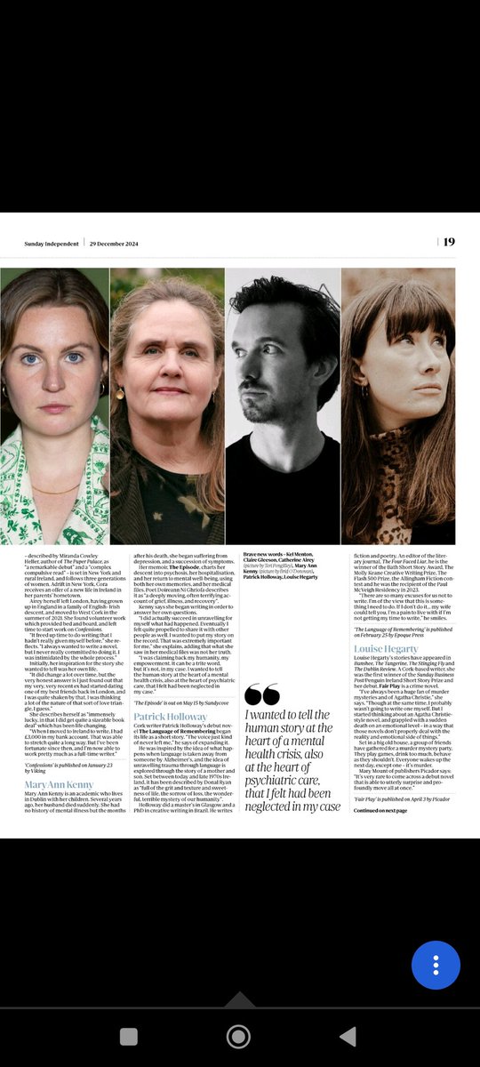 Since the last link I retweeted is behind a premium paywall, here is the Sunday Independent today, Books section! #10newauthorsfor2025