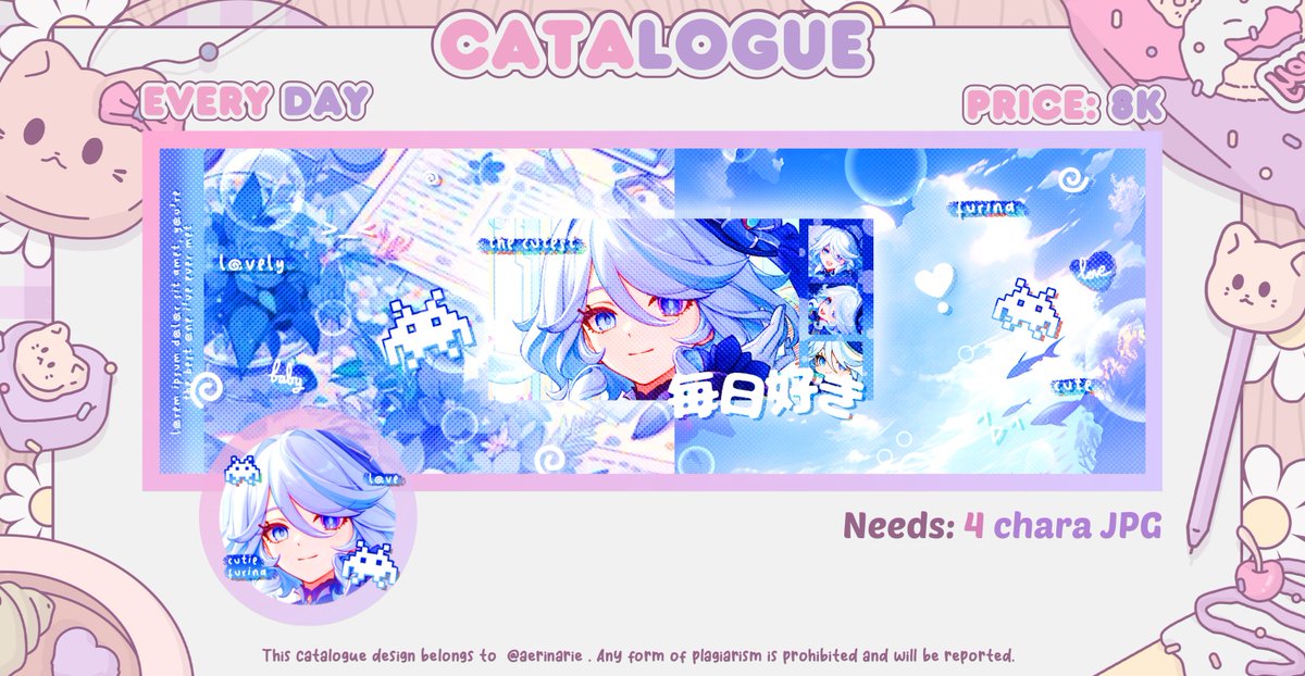 RTs appreciated, tysm! 🌹✨ #zonauang #zonaba

Hihi semua~! Malem ini Aerin bawa 4 anak adopsiku untuk diospek!!! 😋🎉 More info about them are in the ALTs :3 Please do help to vote for their prices below, thank you sm loves 🥺💗