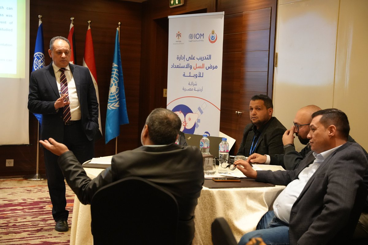 IOMEgypt's tweet photo. A 5-day study exchange under the MER Programme, funded by @GlobalFund, has successfully concluded in🇪🇬.Organized by @IOM_Jordan and IOM 🇪🇬, and hosted by the Egypt National TB Programme, it brought together experts from @mohgovjordan to enhance regional TB responses. https://t.co/7jJhitEKHz