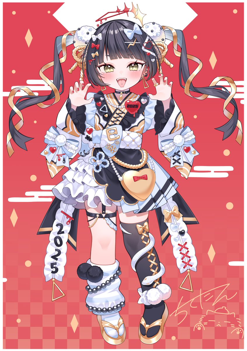 たんちゃん　ペアキャラ　手描き　イラスト　リクエスト たんちゃん様専用 ペアキャラ 手描き イラスト リクエスト ぴたや＠GIF